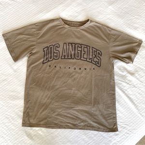 Oversized Los Angeles T-Shirt, Tan
